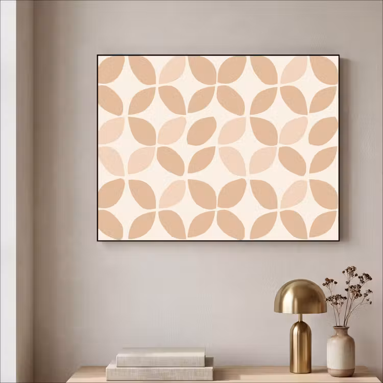 Art frame - Beige - Bladeren - Minimalistisch - Patroon — 5