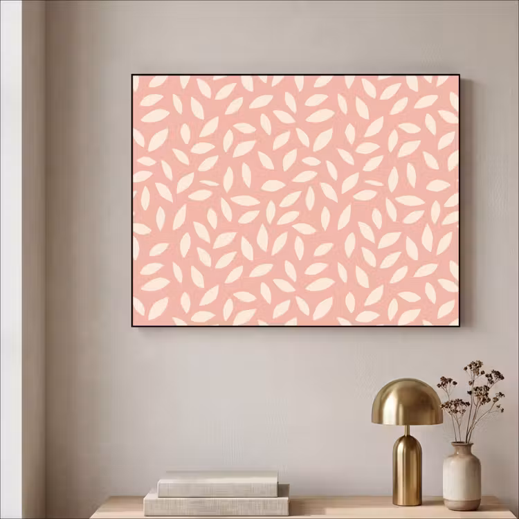 Art frame - Roze - Bladeren - Speels - Patroon — 5