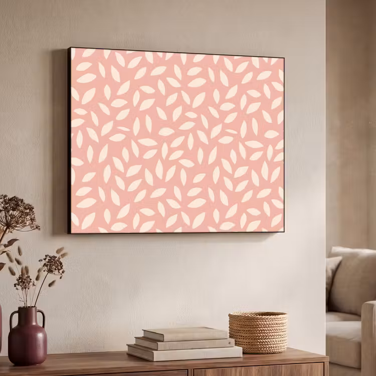 Art frame - Roze - Bladeren - Speels - Patroon — 7