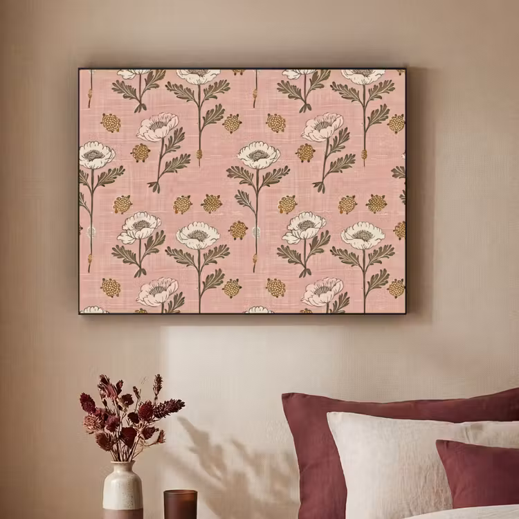 Art frame - Roze - Bloemen - Vintage - Textuur — 3