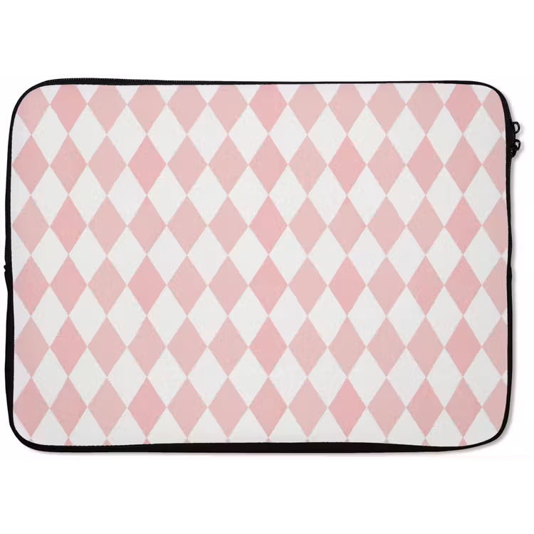 Laptophoes Lichtroze - Ruiten - Geometrisch - Patroon — 1