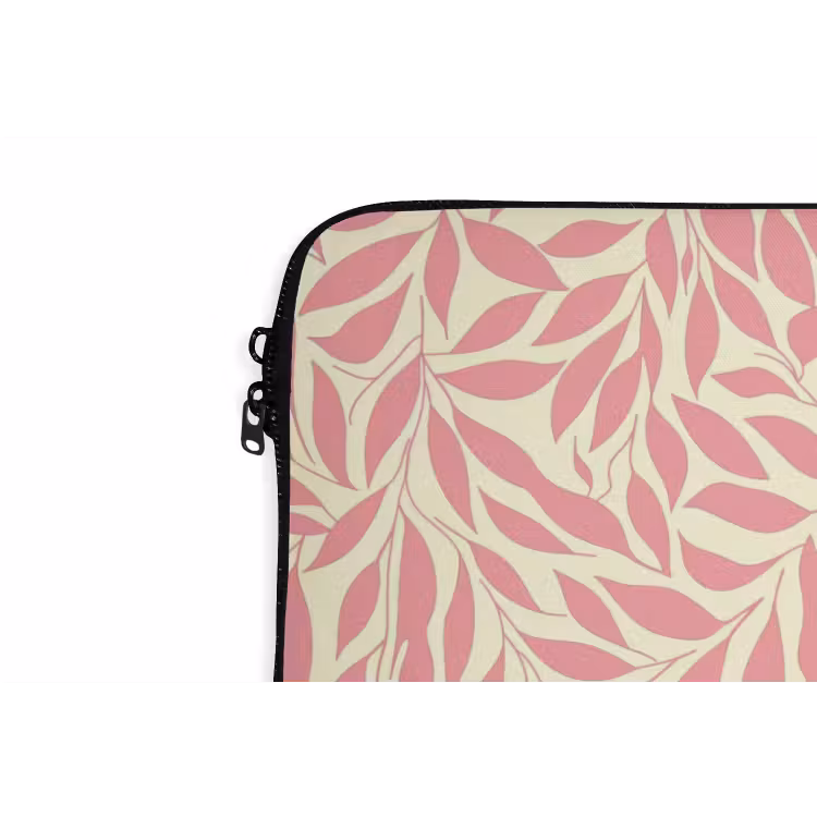 Laptophoes Roze - Bladeren - Dynamisch - Patroon — 5