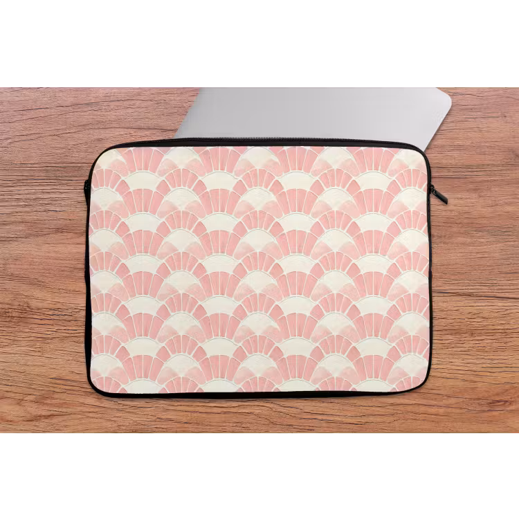 Laptophoes Roze - Waaiers - Mozaïek - Patroon — 2