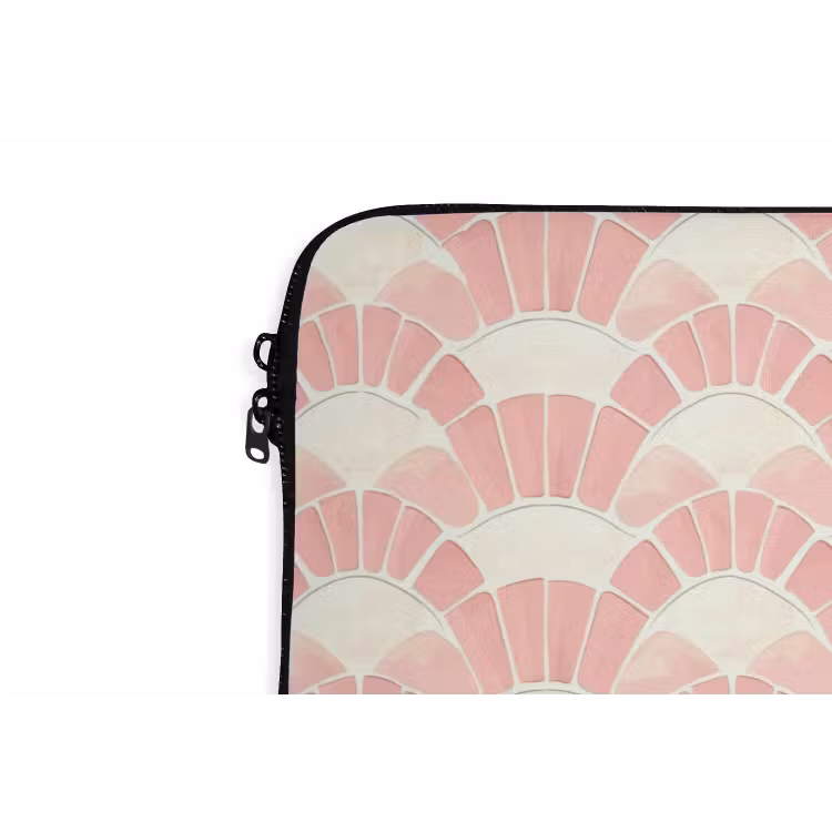 Laptophoes Roze - Waaiers - Mozaïek - Patroon — 5