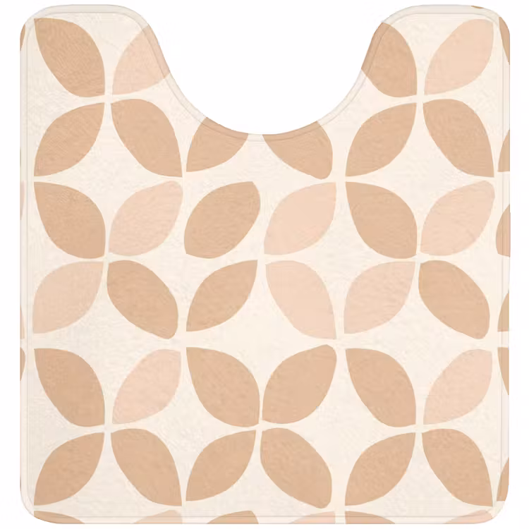 WC Mat - Beige - Bladeren - Minimalistisch - Patroon — 1