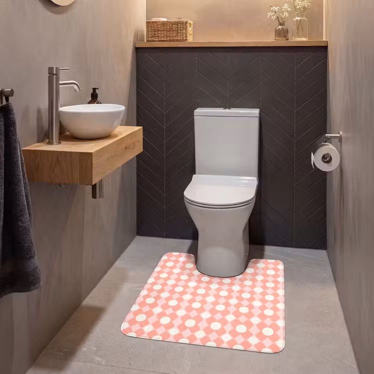 WC Mat - Koraal - Retro - Geometrisch - Patroon — 2