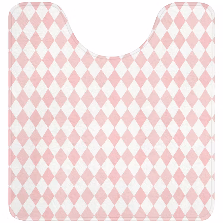 WC Mat - Lichtroze - Ruiten - Geometrisch - Patroon — 1