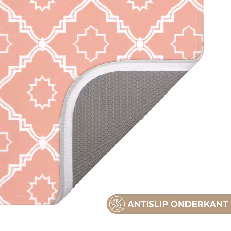 WC Mat - Zalmroze - Geometrisch - Elegant - Patroon — 4
