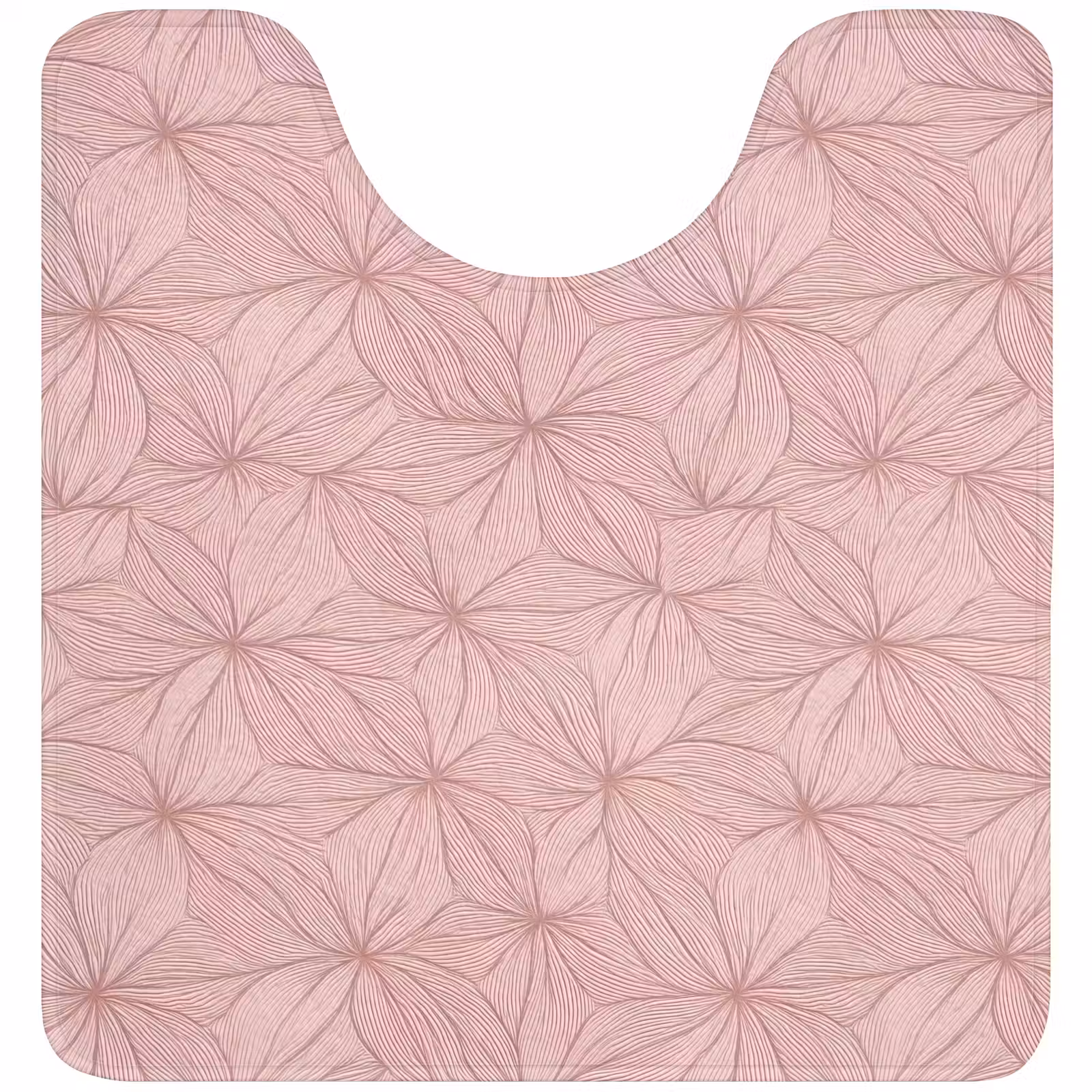 WC Mat - oederroze - Bloemen - Reliëf - Textuur — 1