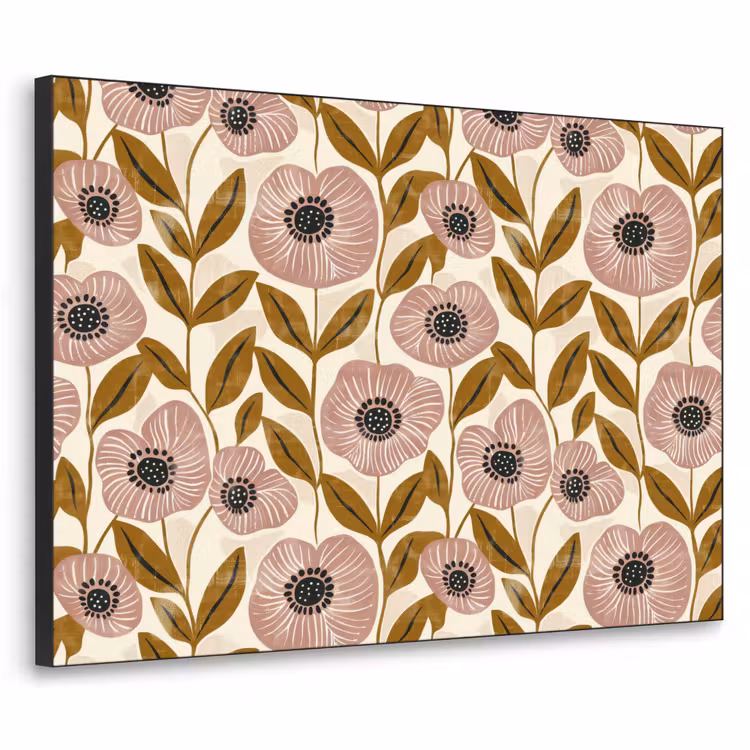 Art frame - Dustyroze - Bloemen - Grafisch - Patroon — 1