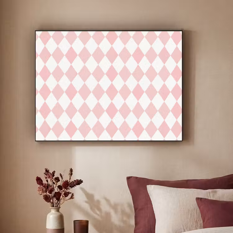 Art frame - Lichtroze - Ruiten - Geometrisch - Patroon — 3