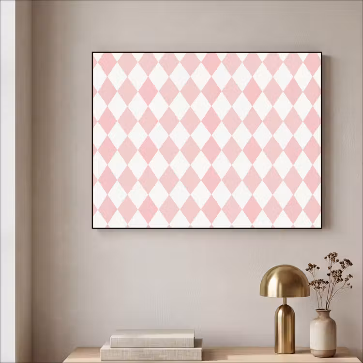 Art frame - Lichtroze - Ruiten - Geometrisch - Patroon — 5