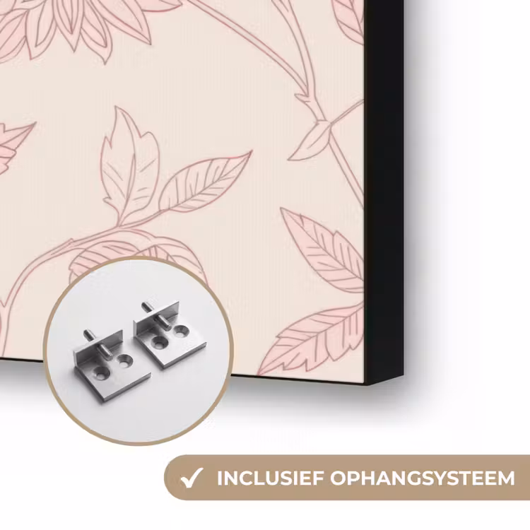 Art frame - Oudroze - Dahlia's - Lijntekening - Patroon — 6