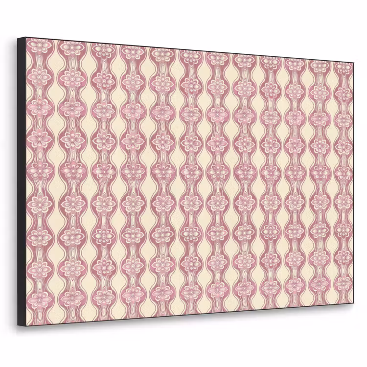 Art frame - Paarsroze - Bloemen - Retro - Patroon — 1