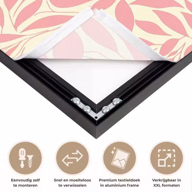 Art frame - Roze - Bladeren - Dynamisch - Patroon — 4