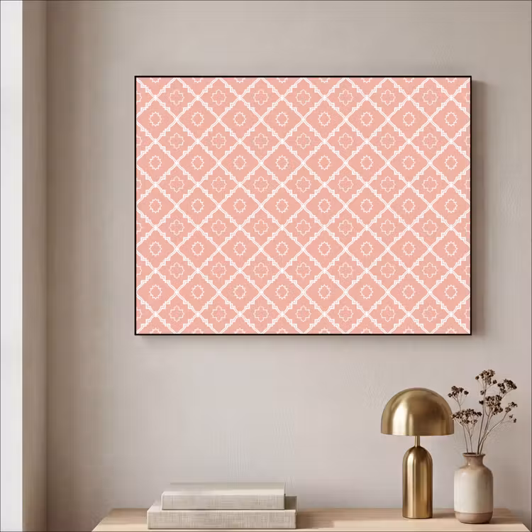 Art frame - Zalmroze - Geometrisch - Elegant - Patroon — 5