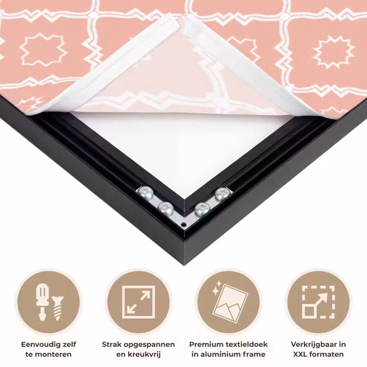 Art frame - Zalmroze - Geometrisch - Elegant - Patroon — 8