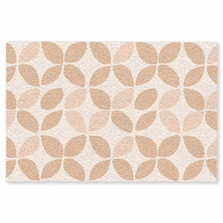 Vloerkleed - Beige - Bladeren - Minimalistisch - Patroon — 1
