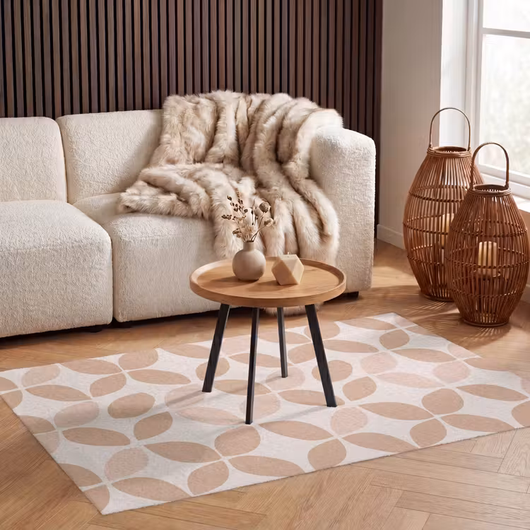 Vloerkleed - Beige - Bladeren - Minimalistisch - Patroon — 3