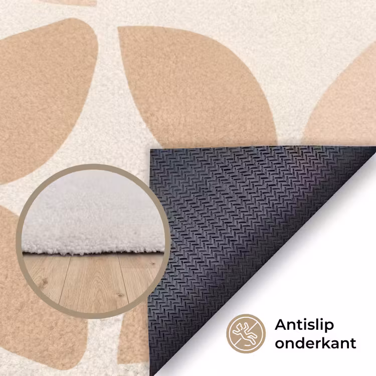 Vloerkleed - Beige - Bladeren - Minimalistisch - Patroon — 4