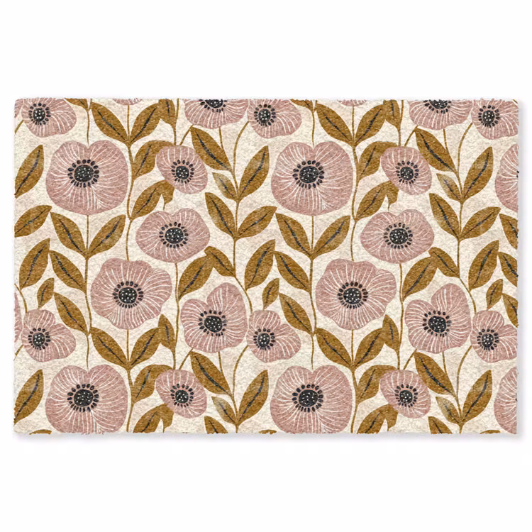 Vloerkleed - Dustyroze - Bloemen - Grafisch - Patroon — 1