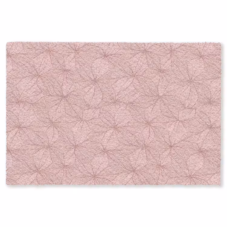 Vloerkleed - oederroze - Bloemen - Reliëf - Textuur — 1