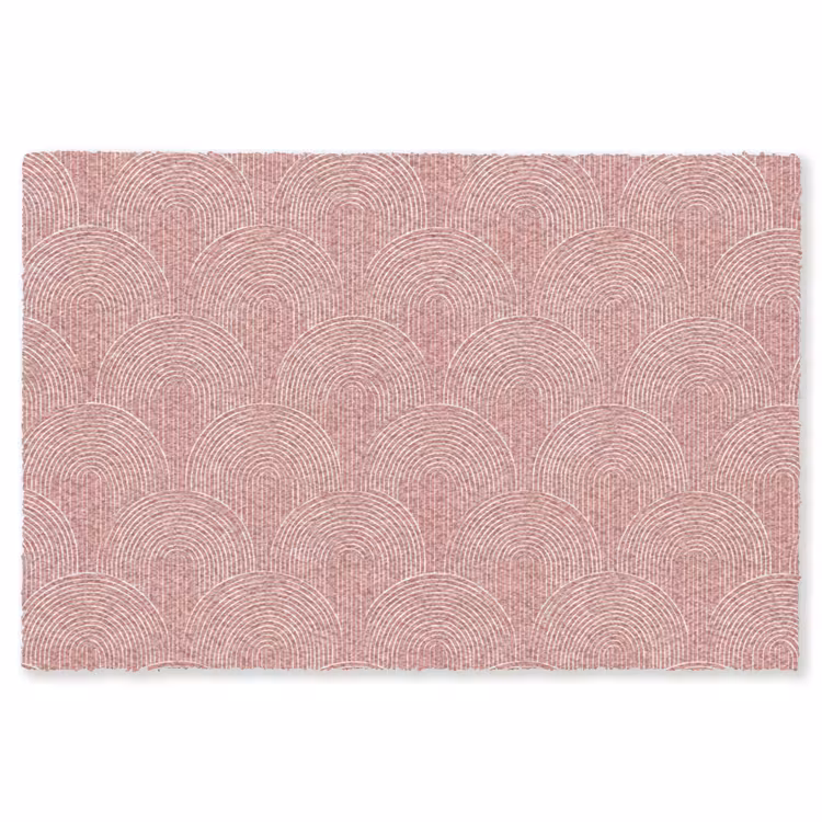 Vloerkleed - Oudroze - Bogen - Deco - Lijnen — 1