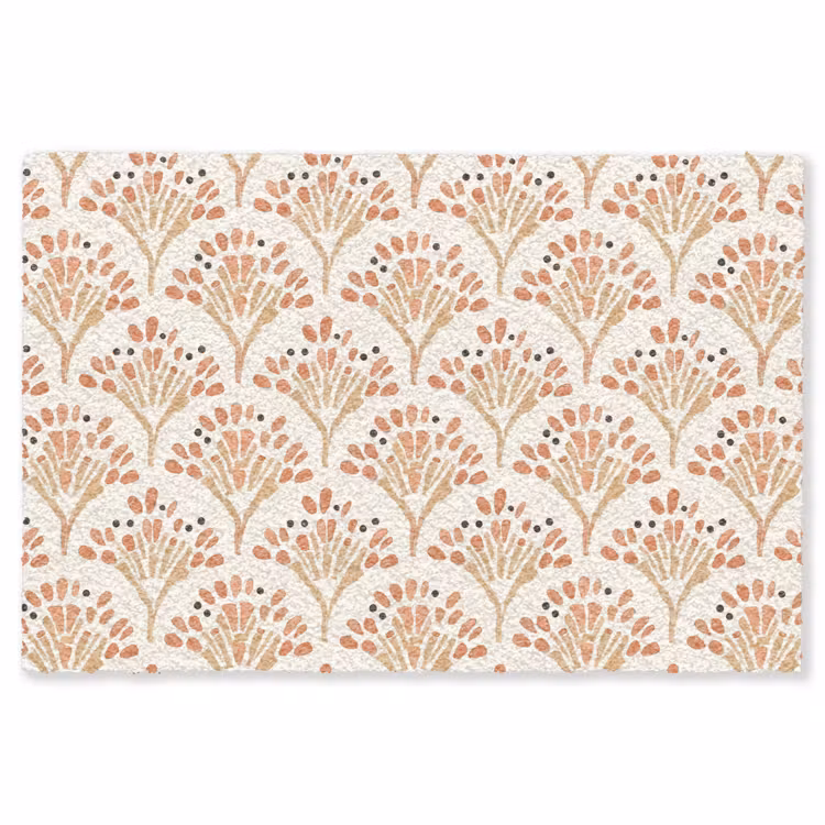 Vloerkleed - Terracotta - Waaiers - Schilderachtig - Patroon — 1