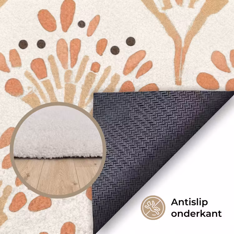 Vloerkleed - Terracotta - Waaiers - Schilderachtig - Patroon — 4