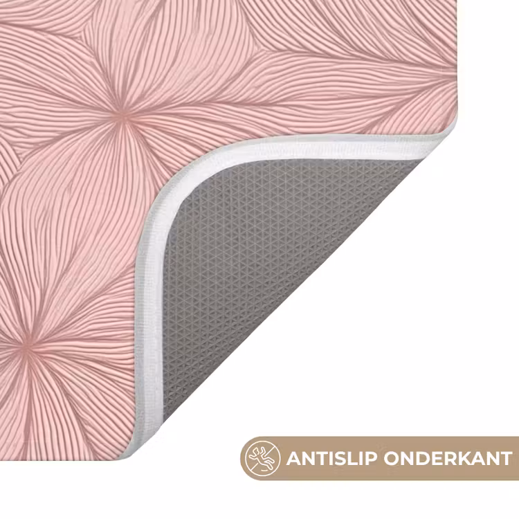 WC Mat - oederroze - Bloemen - Reliëf - Textuur — 4