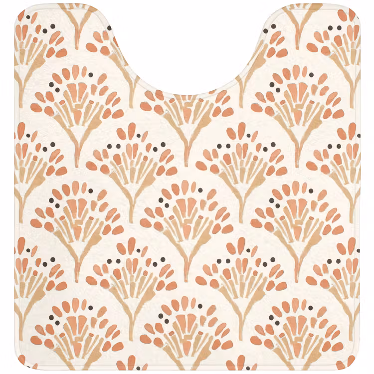 WC Mat - Terracotta - Waaiers - Schilderachtig - Patroon — 1