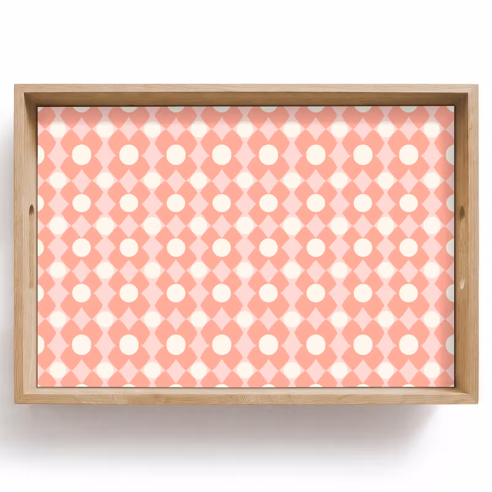 Dienblad - Koraal - Retro - Geometrisch - Patroon — 1