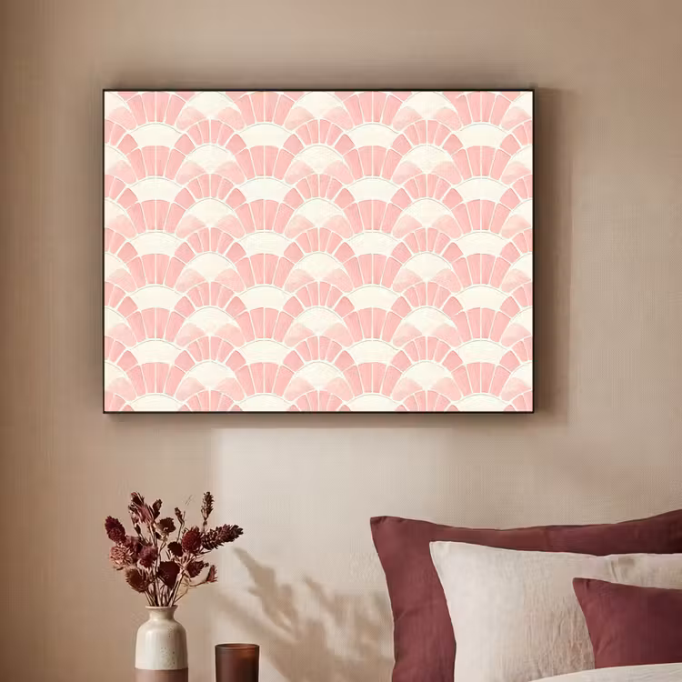 Art frame - Roze - Waaiers - Mozaïek - Patroon — 3
