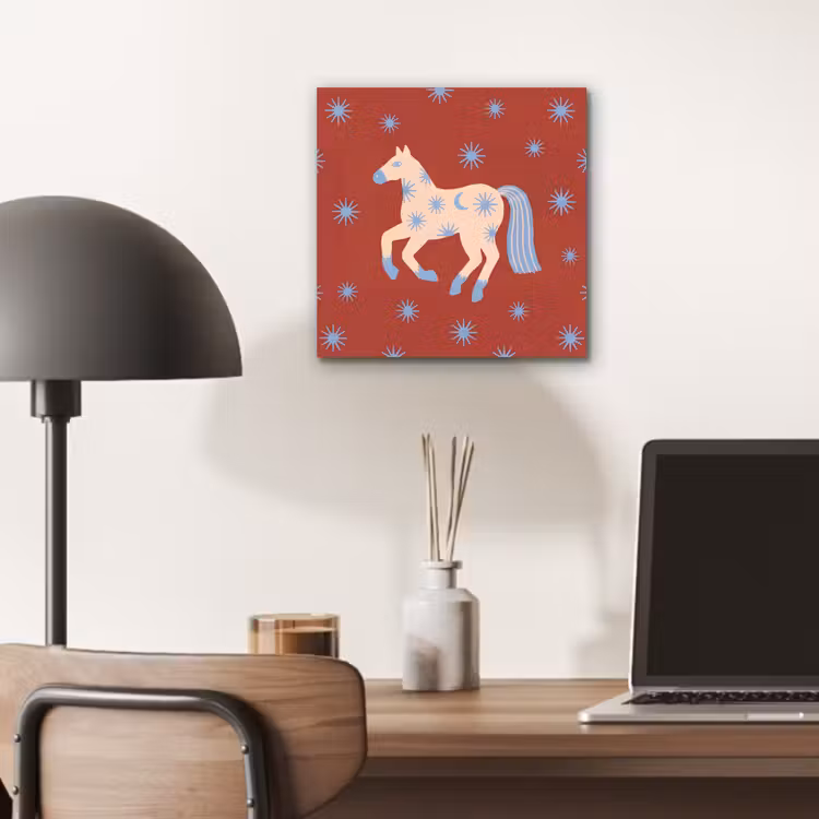 Aluminium schilderij - Dieren - Sterren - Maan - Abstract - Rood — 6