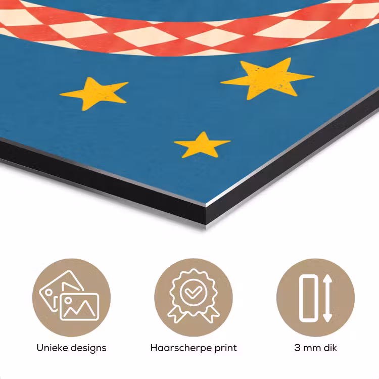 Aluminium schilderij - Slang - Spiraal - Dieren - Illustratie - Rood — 7