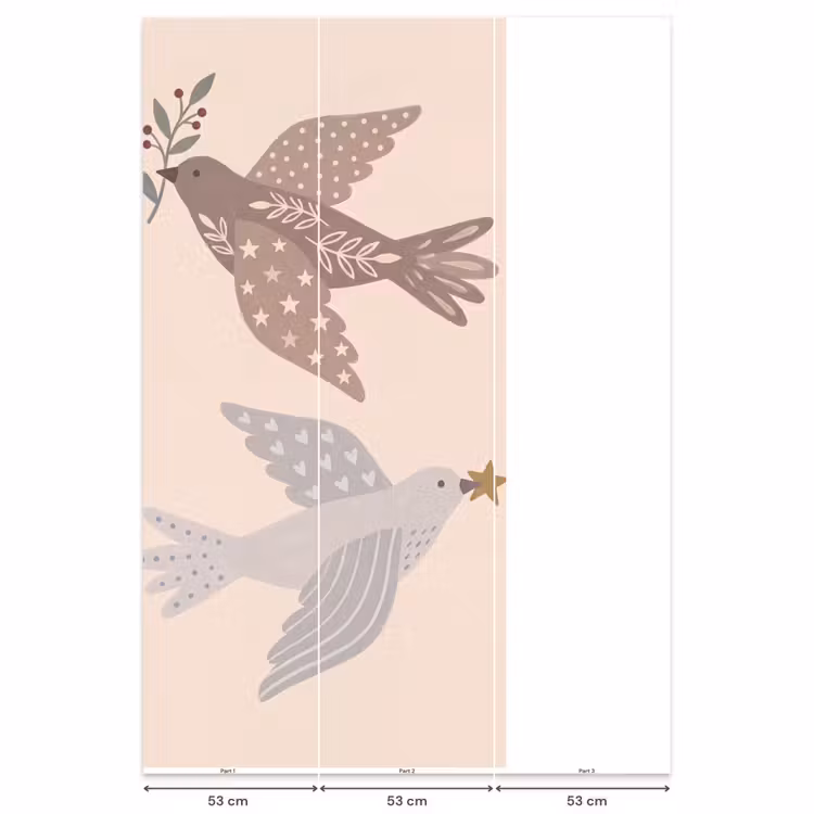 Behang - Vogel - Bessen - Natuur - Modern - Beige — 6