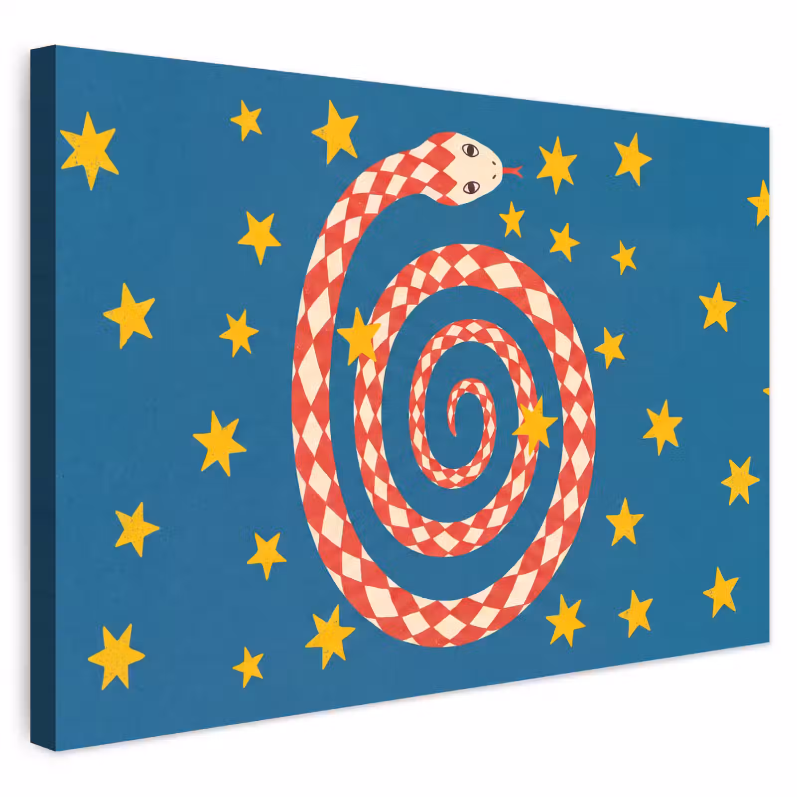 Buiten canvas - Slang - Spiraal - Dieren - Illustratie - Rood — 1