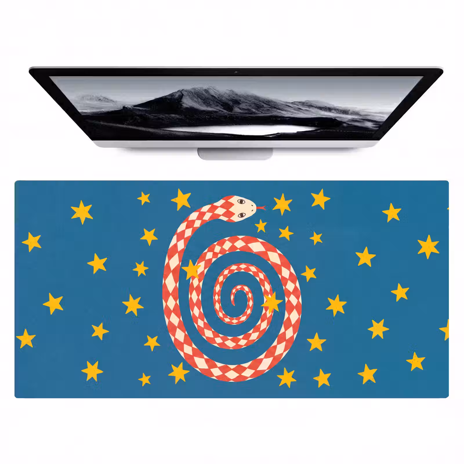 Bureau onderlegger - Slang - Spiraal - Dieren - Illustratie - Rood — 1