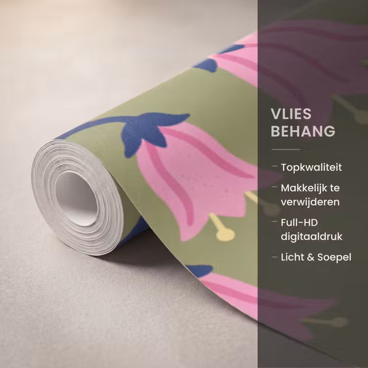 Behang - Tijger - Bladeren - Dieren - Illustratie - Oranje — 3