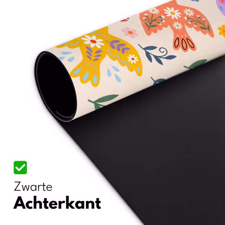 Bureau onderlegger - Vogel - Bloemen - Folk - Kleurrijk - Dieren — 5