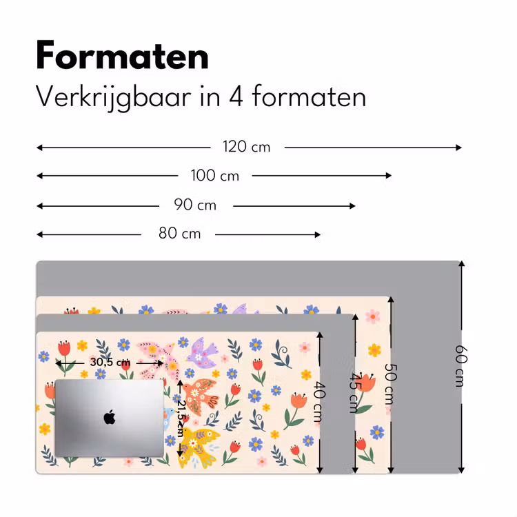Bureau onderlegger - Vogel - Bloemen - Folk - Kleurrijk - Dieren — 8