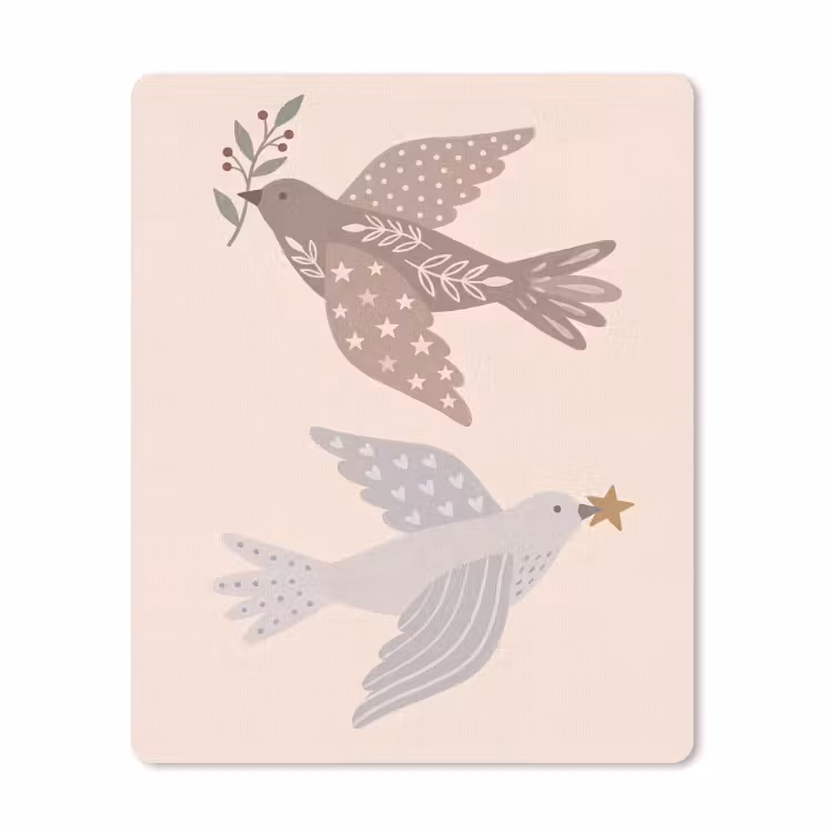 Muismat - Vogel - Bessen - Natuur - Modern - Beige — 1