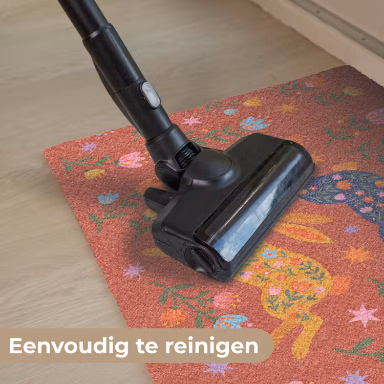 Deurmat - Konijn - Bloemen - Folk Art - Kleurrijk - Dieren — 9