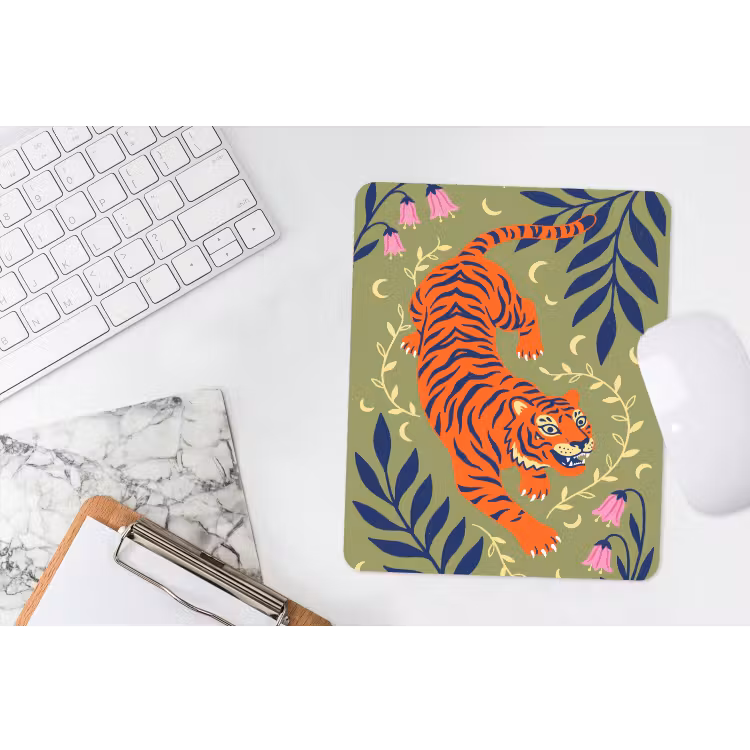 Muismat - Tijger - Bladeren - Dieren - Illustratie - Oranje — 4