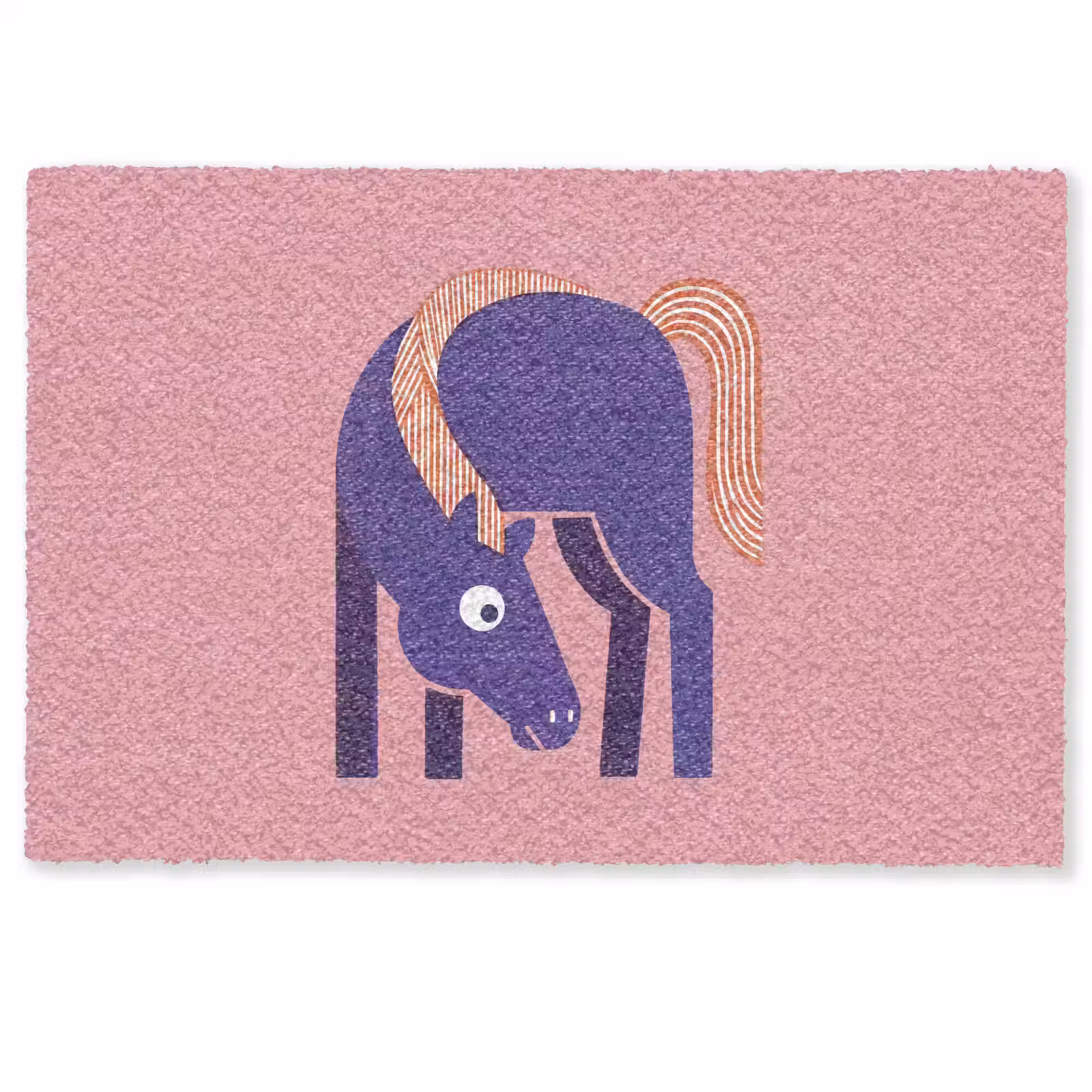 Deurmat - Paard - Abstract - Dieren - Modern - Blauw — 1