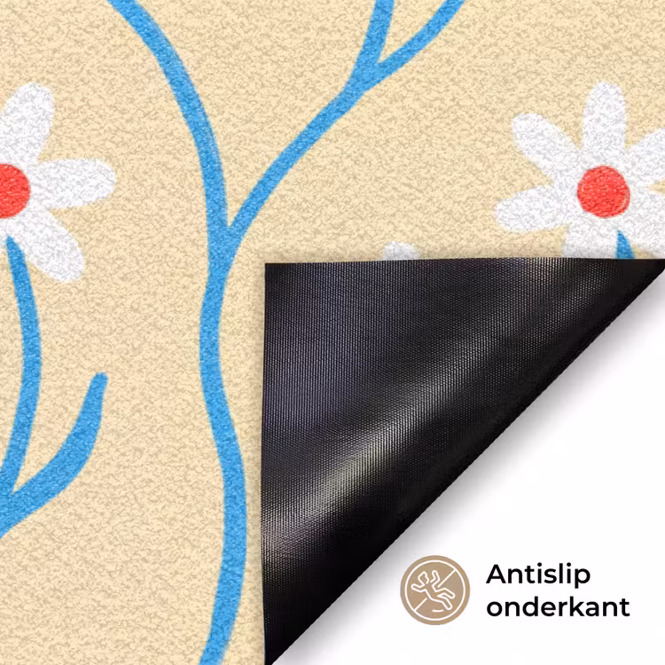 Deurmat - Dieren - Jachtluipaard - Bloemen - Modern - Geel — 6