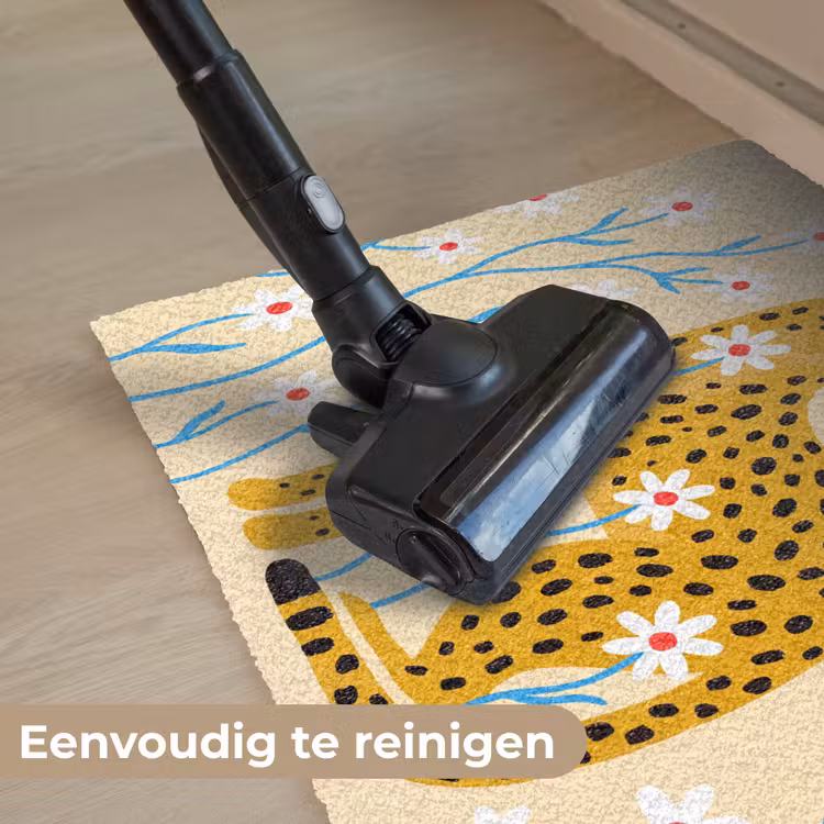 Deurmat - Dieren - Jachtluipaard - Bloemen - Modern - Geel — 9