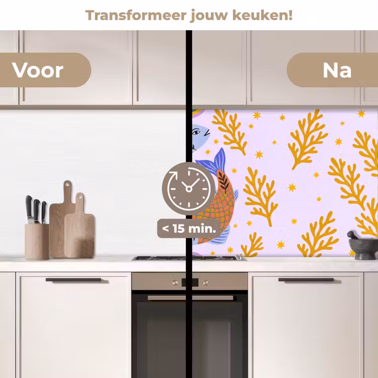 Keuken achterwand - Vis - Onderwater - Dieren - Abstract - Kleurrijk — 3
