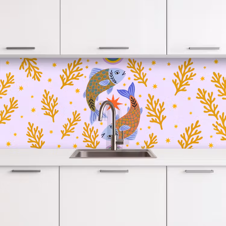 Keuken achterwand - Vis - Onderwater - Dieren - Abstract - Kleurrijk — 4