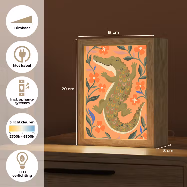 Gepersonaliseerd Lightbox - Dieren - Bloemen - Oranje - Illustratie - Natuur — 7